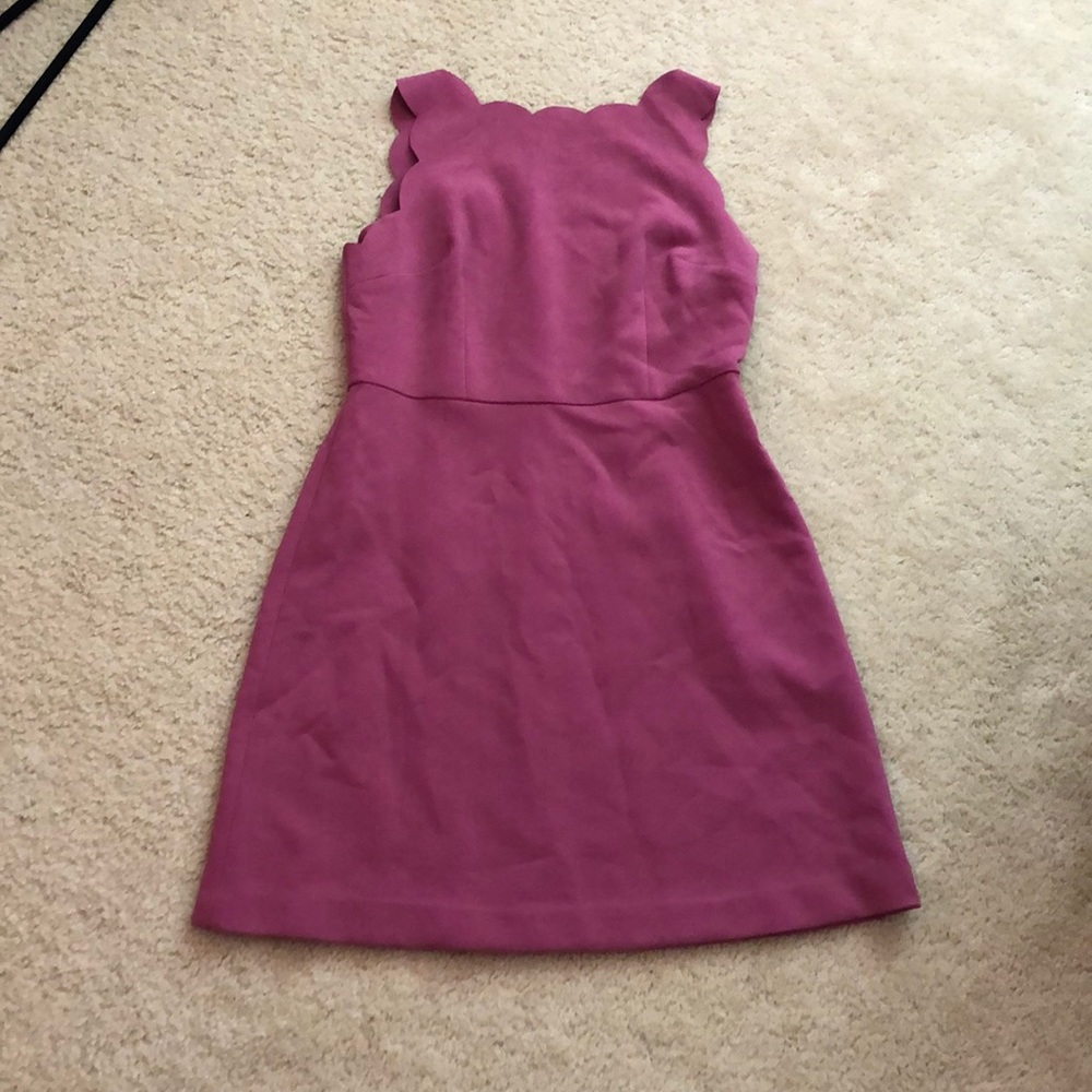 Magenta scalloped dress